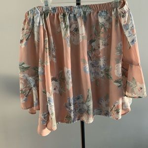 Off the shoulder floral top